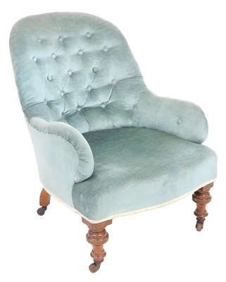 Lot 699 - A Victorian rosewood nursing chair,...
