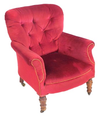 Lot 700 - A Victorian mahogany nursing chair,...