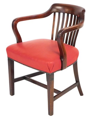Lot 711 - A Victorian beech smoker's bow chair, with a...