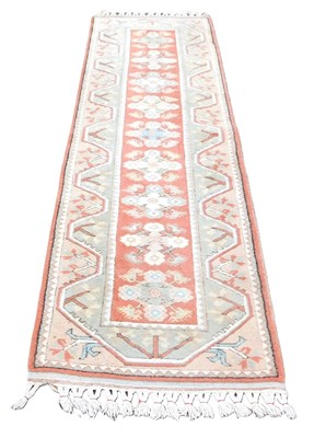 Lot 753 - A Turkish red, blue and fawn ground...
