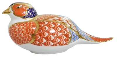 Lot 156 - A Royal Crown Derby porcelain Imari pheasant...