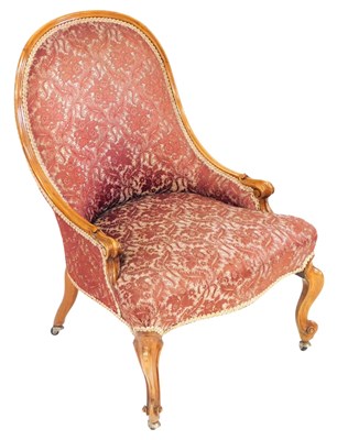 Lot 715 - A Victorian mahogany light nursing chair,...