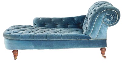 Lot 719 - A Victorian mahogany Gillows chaise longue,...