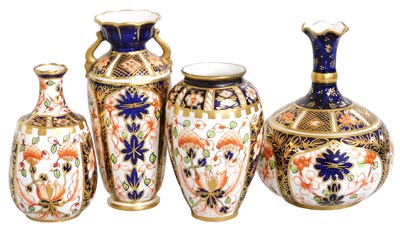 Lot 166 - Four Royal Crown Derby porcelain Imari...