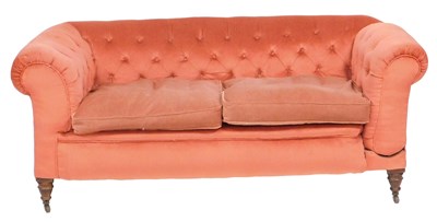 Lot 720 - A Victorian mahogany Chesterfield drop-arm...