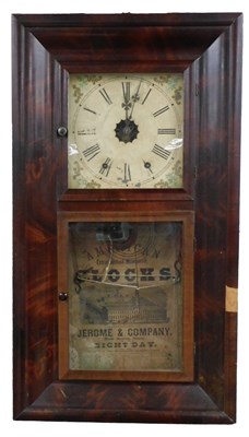 Lot 355 - A late 19thC American mahogany cased wall...