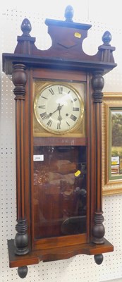 Lot 2006 - A late 19thC mahogany cased Vienna wall clock,...
