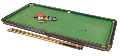 Lot 796 - A tabletop snooker table, 192cm x 101cm x 9cm,...