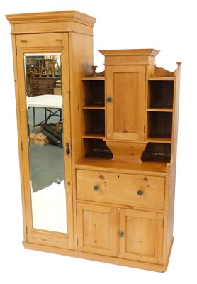 Lot 791 - A Victorian pine compactum, with a bevelled...