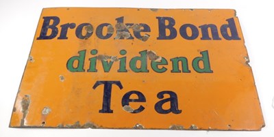 Lot A Brooke Bond enamel advertising sign, on...