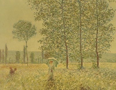 Lot 282 - After Monet. A print of the cornfields with...