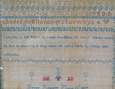 Lot 319 - A Victorian embroidery, by Eleanor Robinson,...