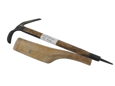 Lot 258 - A 19thC mountaineer's ice pick and a lead...