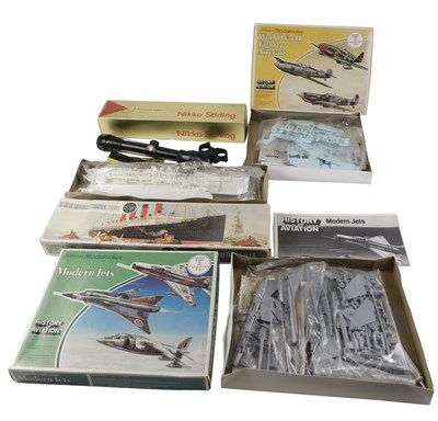 Lot 261 - Four model kits, comprising an Airfix RMS...