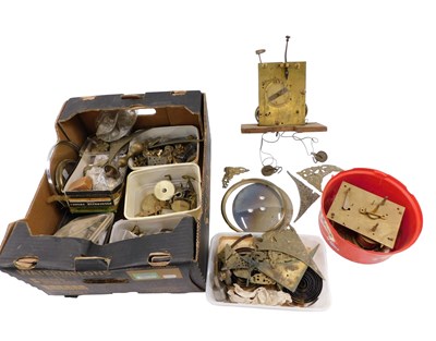 Lot 331 - A quantity of clock repair wares, comprising...