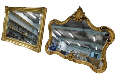Lot 338 - Two gilt framed mirrors, comprising a...