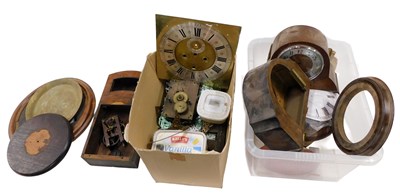 Lot 339 - A quantity of clock parts, to include domes,...