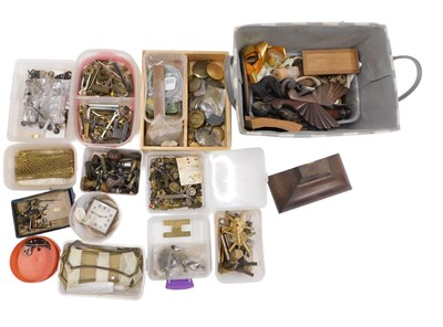 Lot 341 - A quantity of clock repair spares and parts,...