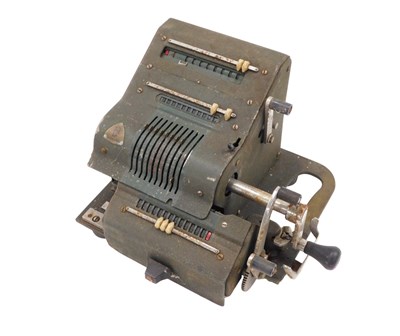 Lot 346 - A Brunsviga vintage calculator, 21cm wide.
