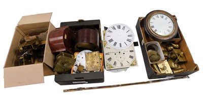 Lot 417 - A quantity of clock repair items, comprising...