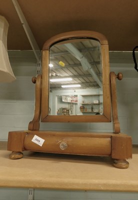 Lot 2009 - A pine and oak swing frame dressing table...