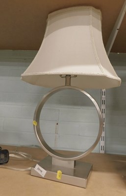 Lot 2010 - A contemporary brushed aluminium table lamp,...