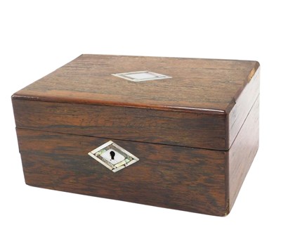 Lot 447 - A late 19thC mahogany and mother of pearl...