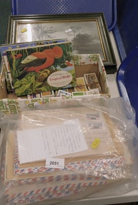 Lot 2051 - A collection of stamps, cigarette and tea...