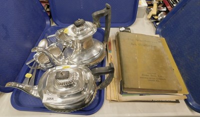 Lot 2054 - An EPNS tea set, including teapot, milk jug,...