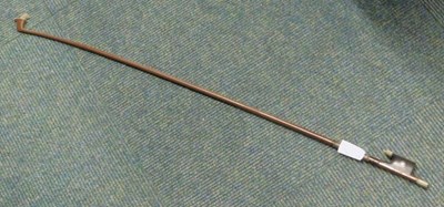 Lot 2016A - A violin bow, with nickel plated fittings and...