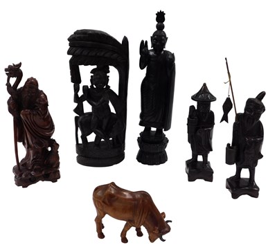 Lot 450 - Tribal Art. A quantity of wooden figures,...