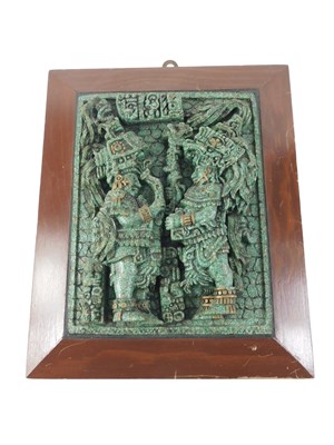 Lot 146 - A South American mosaic plaque, of two...