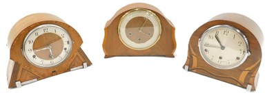 Lot 129 - Three 20thC mantel clocks, comprising two...