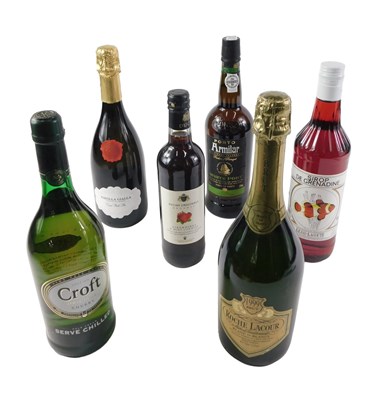 Lot 133 - Six bottles of alcohol, comprising Grenadine...