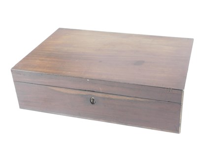 Lot 159 - A late 20thC mahogany and brass bound box,...