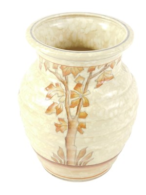 Lot 161 - A Charlotte Rhead Crown Ducal ribbed vase, on...