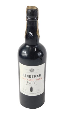 Lot 140 - A Sandeman vintage port, dated 1963, bottled...