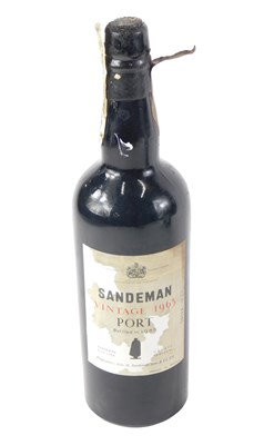 Lot 141 - A Sandeman vintage port, dated 1963, bottled...