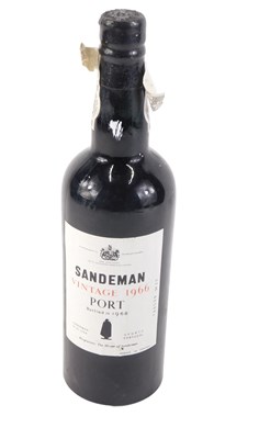 Lot 143 - A Sandeman vintage port, dated 1966, bottled...