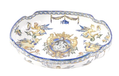 Lot 144 - A Italian Maiolica centre bowl, decorated with...