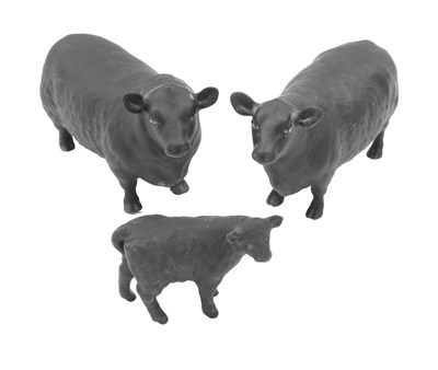 Lot 462 - Three Beswick Black Angus cows, comprising...