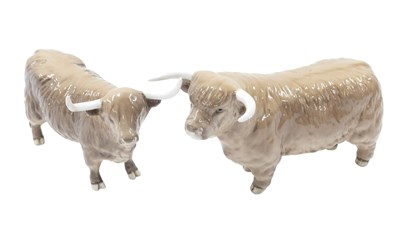 Lot 463 - Two Beswick Highland cows.