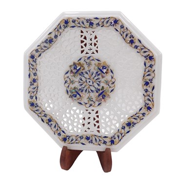 Lot 498 - An carved Indian Agra Marble Emporium...