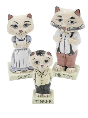 Lot 472 - Three Lorna Bailey cat figures, comprising Mr...