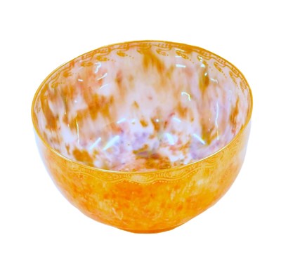 Lot 20 - A Wedgwood dragon lustre tea bowl, on orange...