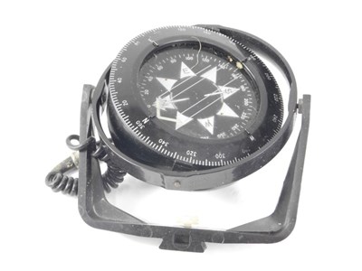 Lot 195 - A Heath Marine compass, with 6" dial on...