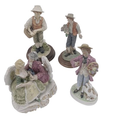Lot 481 - Four Continental ceramic figures, comprising...
