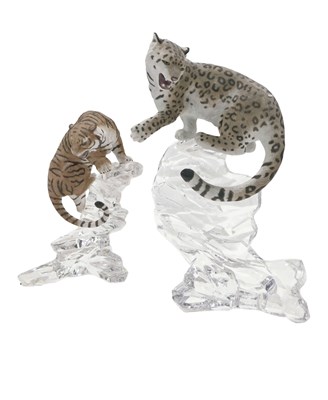 Lot 482 - Two ceramic cats, comprising a tiger and...