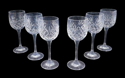 Lot 212 - A cased set of six Edinburgh crystal wine...