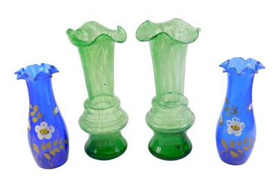 Lot 106 - 20thC coloured glass, comprising a pair of...